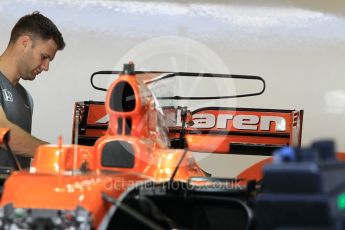 World © Octane Photographic Ltd. Formula 1 - Abu Dhabi Grand Prix - Thursday Setup. McLaren Honda MCL32. Yas Marina Circuit, Abu Dhabi. Thursday 23rd November 2017. Digital Ref:1996CB1L4683