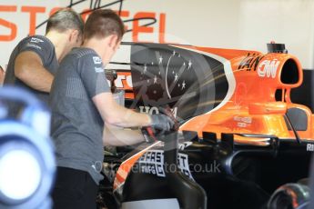 World © Octane Photographic Ltd. Formula 1 - Abu Dhabi Grand Prix - Thursday Setup. McLaren Honda MCL32. Yas Marina Circuit, Abu Dhabi. Thursday 23rd November 2017. Digital Ref:1996CB1L4698