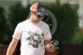 World © Octane Photographic Ltd. Formula 1 - Abu Dhabi Grand Prix - Thursday Setup. Sergio Perez - Sahara Force India VJM10. Yas Marina Circuit, Abu Dhabi. Thursday 23rd November 2017. Digital Ref:1996CB1L4862