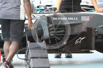 World © Octane Photographic Ltd. Formula 1 - Abu Dhabi Grand Prix - Thursday Setup. Haas F1 Team VF-17. Yas Marina Circuit, Abu Dhabi. Thursday 23rd November 2017. Digital Ref: 1996CB1L4970