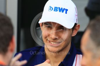 World © Octane Photographic Ltd. Formula 1 - Abu Dhabi Grand Prix - Thursday Setup. Esteban Ocon - Sahara Force India VJM10. Yas Marina Circuit, Abu Dhabi. Thursday 23rd November 2017. Digital Ref: 1996CB1L4980