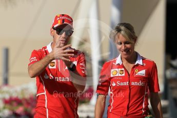 World © Octane Photographic Ltd. Formula 1 - Abu Dhabi Grand Prix - Thursday Setup. Sebastian Vettel - Scuderia Ferrari SF70H. Yas Marina Circuit, Abu Dhabi. Thursday 23rd November 2017. Digital Ref: 1996CB1L5086