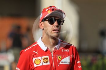 World © Octane Photographic Ltd. Formula 1 - Abu Dhabi Grand Prix - Thursday Setup. Sebastian Vettel - Scuderia Ferrari SF70H. Yas Marina Circuit, Abu Dhabi. Thursday 23rd November 2017. Digital Ref: 1996CB1L5116