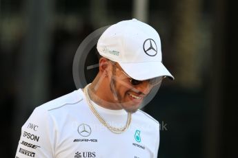 World © Octane Photographic Ltd. Formula 1 - Abu Dhabi Grand Prix - Thursday Setup. Lewis Hamilton - Mercedes AMG Petronas F1 W08 EQ Energy+. Yas Marina Circuit, Abu Dhabi. Thursday 23rd November 2017. Digital Ref: 1996CB1L5331
