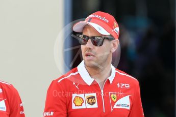 World © Octane Photographic Ltd. Formula 1 - Abu Dhabi Grand Prix - Thursday Setup. Sebastian Vettel - Scuderia Ferrari SF70H. Yas Marina Circuit, Abu Dhabi. Thursday 23rd November 2017. Digital Ref: 1996CB1L5346