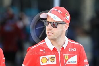 World © Octane Photographic Ltd. Formula 1 - Abu Dhabi Grand Prix - Thursday Setup. Sebastian Vettel - Scuderia Ferrari SF70H. Yas Marina Circuit, Abu Dhabi. Thursday 23rd November 2017. Digital Ref: 1996CB1L5351