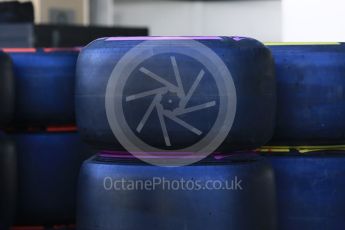 World © Octane Photographic Ltd. Formula 1 - Abu Dhabi Grand Prix - Thursday Setup. Pirelli Yellow, Red and Purple tyres. Yas Marina Circuit, Abu Dhabi. Thursday 23rd November 2017. Digital Ref:1996CB5D8960