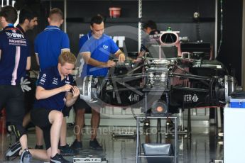 World © Octane Photographic Ltd. Formula 1 - Abu Dhabi Grand Prix - Thursday Setup. Sahara Force India VJM10. Yas Marina Circuit, Abu Dhabi. Thursday 23rd November 2017. Digital Ref:1996CB5D8979