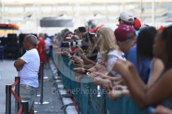 World © Octane Photographic Ltd. Formula 1 - Abu Dhabi Grand Prix - Thursday Setup. Fans in the pitlane. Yas Marina Circuit, Abu Dhabi. Thursday 23rd November 2017. Digital Ref: 1996CB5D9147