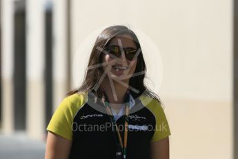 World © Octane Photographic Ltd. Formula 1 - Abu Dhabi Grand Prix - Thursday Setup. Tatiana Calderon - Development Driver Sauber F1 Team. Yas Marina Circuit, Abu Dhabi. Thursday 23rd November 2017. Digital Ref: 1996CB5D9175