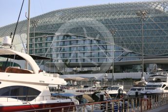 World © Octane Photographic Ltd. Formula 1 - Abu Dhabi Grand Prix - Thursday Setup. Yachts in the harbour. Yas Marina Circuit, Abu Dhabi. Thursday 23rd November 2017. Digital Ref: 1996CB5D9381