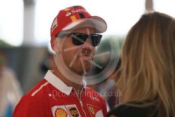 World © Octane Photographic Ltd. Formula 1 - Abu Dhabi Grand Prix - Thursday Setup. Sebastian Vettel - Scuderia Ferrari SF70H. Yas Marina Circuit, Abu Dhabi. Thursday 23rd November 2017. Digital Ref: 1996CB5D9424
