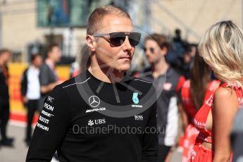 World © Octane Photographic Ltd. Formula 1 - American Grand Prix - Sunday - Drivers Parade. Valtteri Bottas - Mercedes AMG Petronas F1 Team. Circuit of the Americas, Austin, Texas, USA. Sunday 22nd October 2017. Digital Ref: 1993LB1D8643