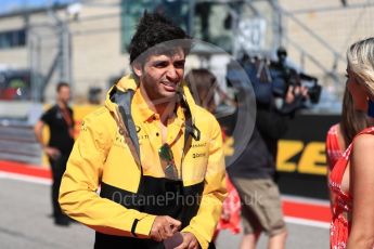 World © Octane Photographic Ltd. Formula 1 - American Grand Prix - Sunday - Drivers Parade. Carlos Sainz - Renault Sport F1 Team. Circuit of the Americas, Austin, Texas, USA. Sunday 22nd October 2017. Digital Ref: 1993LB1D8705