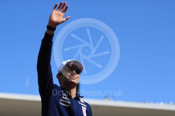 World © Octane Photographic Ltd. Formula 1 - American Grand Prix - Sunday - Drivers Parade. Esteban Ocon - Sahara Force India. Circuit of the Americas, Austin, Texas, USA. Sunday 22nd October 2017. Digital Ref: 1993LB1D8865