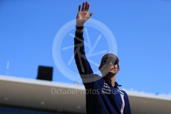 World © Octane Photographic Ltd. Formula 1 - American Grand Prix - Sunday - Drivers Parade. Esteban Ocon - Sahara Force India. Circuit of the Americas, Austin, Texas, USA. Sunday 22nd October 2017. Digital Ref: 1993LB1D8872