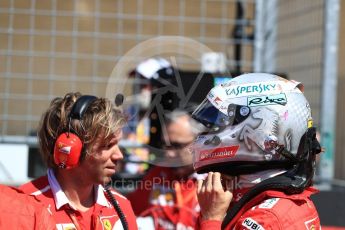 World © Octane Photographic Ltd. Formula 1 - American Grand Prix - Sunday - Grid. Sebastian Vettel - Scuderia Ferrari SF70H. Circuit of the Americas, Austin, Texas, USA. Sunday 22nd October 2017. Digital Ref: 1993LB1D8962