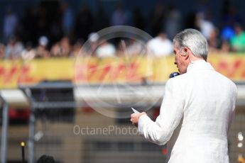 World © Octane Photographic Ltd. Formula 1 - American Grand Prix - Sunday - Grid. Michael Buffer. Circuit of the Americas, Austin, Texas, USA. Sunday 22nd October 2017. Digital Ref: 1993LB1D9110