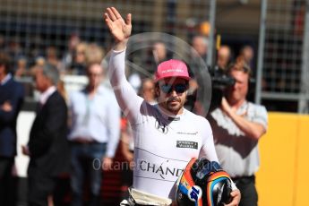 World © Octane Photographic Ltd. Formula 1 - American Grand Prix - Sunday - Grid. Fernando Alonso - McLaren Honda. Circuit of the Americas, Austin, Texas, USA. Sunday 22nd October 2017. Digital Ref: 1993LB1D9145