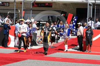 World © Octane Photographic Ltd. Formula 1 - American Grand Prix - Sunday - Grid. Nico Hulkenberg and Carlos Sainz - Renault Sport F1 Team. Circuit of the Americas, Austin, Texas, USA. Sunday 22nd October 2017. Digital Ref: 1993LB1D9181