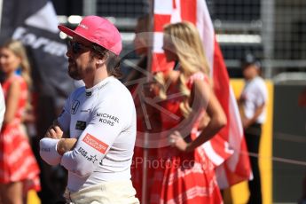 World © Octane Photographic Ltd. Formula 1 - American Grand Prix - Sunday - Grid. Fernando Alonso - McLaren Honda. Circuit of the Americas, Austin, Texas, USA. Sunday 22nd October 2017. Digital Ref: 1993LB1D9233