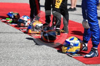 World © Octane Photographic Ltd. Formula 1 - American Grand Prix - Sunday - Grid. Fernando Alonso - McLaren Honda helmet. Circuit of the Americas, Austin, Texas, USA. Sunday 22nd October 2017. Digital Ref: 1993LB1D9261