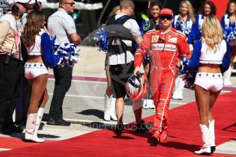 World © Octane Photographic Ltd. Formula 1 - American Grand Prix - Sunday - Grid. Kimi Raikkonen - Scuderia Ferrari. Circuit of the Americas, Austin, Texas, USA. Sunday 22nd October 2017. Digital Ref: 1993LB1D9326