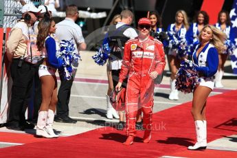 World © Octane Photographic Ltd. Formula 1 - American Grand Prix - Sunday - Grid. Kimi Raikkonen - Scuderia Ferrari. Circuit of the Americas, Austin, Texas, USA. Sunday 22nd October 2017. Digital Ref: 1993LB1D9330