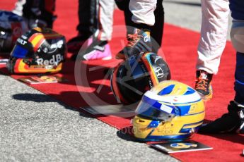World © Octane Photographic Ltd. Formula 1 - American Grand Prix - Sunday - Grid. F1 Driver Helmets. Circuit of the Americas, Austin, Texas, USA. Sunday 22nd October 2017. Digital Ref: 1993LB1D9369