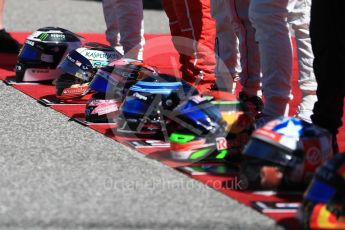 World © Octane Photographic Ltd. Formula 1 - American Grand Prix - Sunday - Grid. F1 Driver Helmets. Circuit of the Americas, Austin, Texas, USA. Sunday 22nd October 2017. Digital Ref: 1993LB1D9399