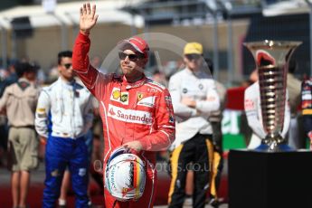 World © Octane Photographic Ltd. Formula 1 - American Grand Prix - Sunday - Grid. Sebastian Vettel - Scuderia Ferrari. Circuit of the Americas, Austin, Texas, USA. Sunday 22nd October 2017. Digital Ref: 1993LB1D9425