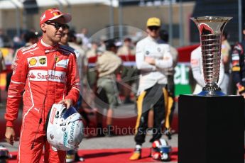 World © Octane Photographic Ltd. Formula 1 - American Grand Prix - Sunday - Grid. Sebastian Vettel - Scuderia Ferrari. Circuit of the Americas, Austin, Texas, USA. Sunday 22nd October 2017. Digital Ref: 1993LB1D9432