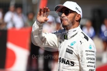 World © Octane Photographic Ltd. Formula 1 - American Grand Prix - Sunday - Grid. Lewis Hamilton - Mercedes AMG Petronas F1 Team. Circuit of the Americas, Austin, Texas, USA. Sunday 22nd October 2017. Digital Ref: 1993LB1D9486