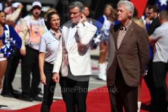 World © Octane Photographic Ltd. Formula 1 - American Grand Prix - Sunday - Grid. Bill Clinton and Michael Buffer. Circuit of the Americas, Austin, Texas, USA. Sunday 22nd October 2017. Digital Ref: 1993LB1D9525