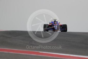 World © Octane Photographic Ltd. Formula 1 - American Grand Prix - Friday - Practice 1. Sean Gelael - Scuderia Toro Rosso STR12. Circuit of the Americas, Austin, Texas, USA. Friday 20th October 2017. Digital Ref: 1986LB1D3354