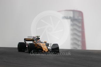 World © Octane Photographic Ltd. Formula 1 - American Grand Prix - Friday - Practice 1. Carlos Sainz - Renault Sport F1 Team R.S.17. Circuit of the Americas, Austin, Texas, USA. Friday 20th October 2017. Digital Ref: 1986LB1D3446