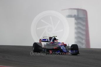 World © Octane Photographic Ltd. Formula 1 - American Grand Prix - Friday - Practice 1. Sean Gelael - Scuderia Toro Rosso STR12. Circuit of the Americas, Austin, Texas, USA. Friday 20th October 2017. Digital Ref: 1986LB1D3618