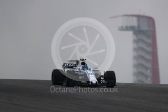 World © Octane Photographic Ltd. Formula 1 - American Grand Prix - Friday - Practice 1. Lance Stroll - Williams Martini Racing FW40. Circuit of the Americas, Austin, Texas, USA. Friday 20th October 2017. Digital Ref: 1986LB1D3652