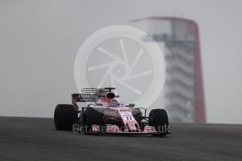 World © Octane Photographic Ltd. Formula 1 - American Grand Prix - Friday - Practice 1. Sergio Perez - Sahara Force India VJM10. Circuit of the Americas, Austin, Texas, USA. Friday 20th October 2017. Digital Ref: 1986LB1D3681