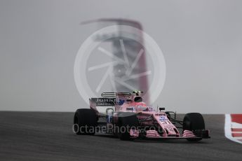 World © Octane Photographic Ltd. Formula 1 - American Grand Prix - Friday - Practice 1. Esteban Ocon - Sahara Force India VJM10. Circuit of the Americas, Austin, Texas, USA. Friday 20th October 2017. Digital Ref: 1986LB1D3702
