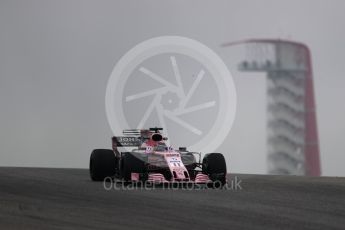 World © Octane Photographic Ltd. Formula 1 - American Grand Prix - Friday - Practice 1. Sergio Perez - Sahara Force India VJM10. Circuit of the Americas, Austin, Texas, USA. Friday 20th October 2017. Digital Ref: 1986LB1D3741