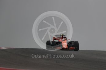World © Octane Photographic Ltd. Formula 1 - American Grand Prix - Friday - Practice 1. Stoffel Vandoorne - McLaren Honda MCL32. Circuit of the Americas, Austin, Texas, USA. Friday 20th October 2017. Digital Ref: 1986LB1D3766