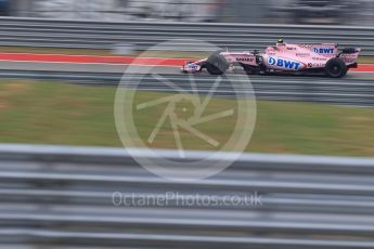 World © Octane Photographic Ltd. Formula 1 - American Grand Prix - Friday - Practice 1. Esteban Ocon - Sahara Force India VJM10. Circuit of the Americas, Austin, Texas, USA. Friday 20th October 2017. Digital Ref: 1986LB1D3921