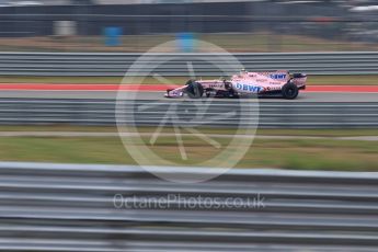 World © Octane Photographic Ltd. Formula 1 - American Grand Prix - Friday - Practice 1. Esteban Ocon - Sahara Force India VJM10. Circuit of the Americas, Austin, Texas, USA. Friday 20th October 2017. Digital Ref: 1986LB1D3988