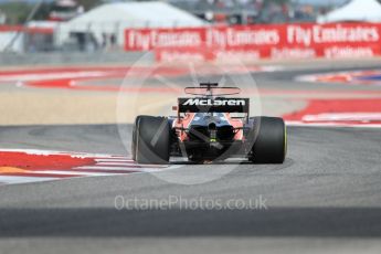 World © Octane Photographic Ltd. Formula 1 - American Grand Prix - Friday - Practice 2. Fernando Alonso - McLaren Honda MCL32. Circuit of the Americas, Austin, Texas, USA. Friday 20th October 2017. Digital Ref: 1987LB1D4062
