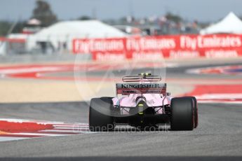 World © Octane Photographic Ltd. Formula 1 - American Grand Prix - Friday - Practice 2. Esteban Ocon - Sahara Force India VJM10. Circuit of the Americas, Austin, Texas, USA. Friday 20th October 2017. Digital Ref: 1987LB1D4142