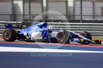World © Octane Photographic Ltd. Formula 1 - American Grand Prix - Friday - Practice 2. Marcus Ericsson – Sauber F1 Team C36. Circuit of the Americas, Austin, Texas, USA. Friday 20th October 2017. Digital Ref: 1987LB1D4352