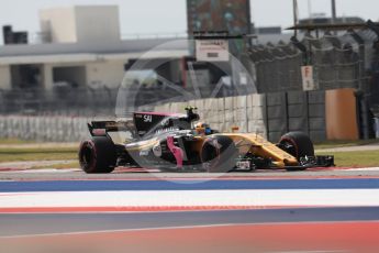 World © Octane Photographic Ltd. Formula 1 - American Grand Prix - Friday - Practice 2. Carlos Sainz - Renault Sport F1 Team R.S.17. Circuit of the Americas, Austin, Texas, USA. Friday 20th October 2017. Digital Ref: 1987LB1D4362