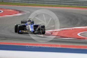 World © Octane Photographic Ltd. Formula 1 - American Grand Prix - Friday - Practice 2. Pascal Wehrlein – Sauber F1 Team C36. Circuit of the Americas, Austin, Texas, USA. Friday 20th October 2017. Digital Ref: 1987LB1D4449