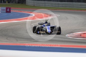 World © Octane Photographic Ltd. Formula 1 - American Grand Prix - Friday - Practice 2. Pascal Wehrlein – Sauber F1 Team C36. Circuit of the Americas, Austin, Texas, USA. Friday 20th October 2017. Digital Ref: 1987LB1D4479